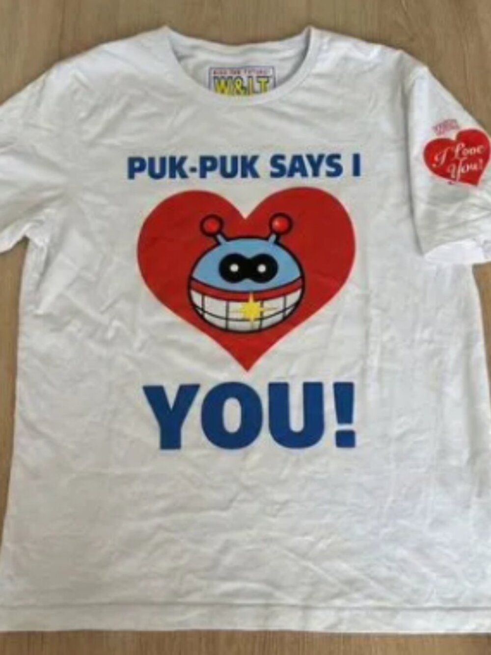 PUK-PUK Says I Love You Graphic T-Shirt White